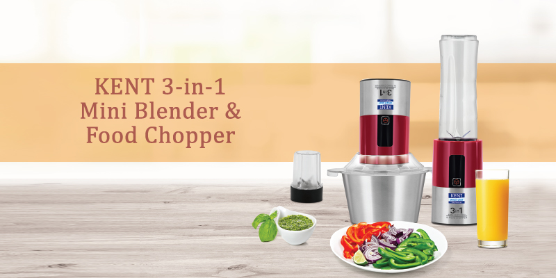 KENT's All New Product- 3 in 1 Mini Blender and Food Chopper